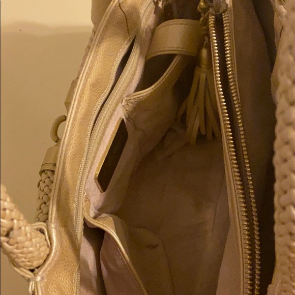 Cole Haan Beige Woven Leather Tote - Picture 6 of 8